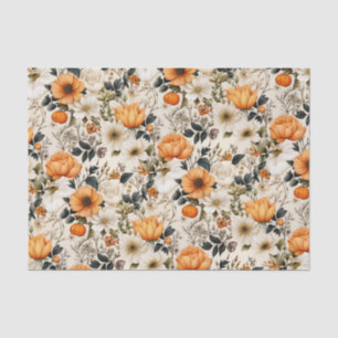 Elegante bloemenpompoen Herfst Tissuepapier