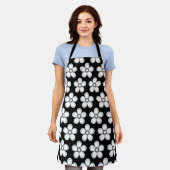 Elegante bloemenprint | botanisch ontwerp schort (Gedragen)