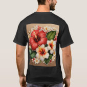 Elegante bloemenprint T-shirts (Achterkant)
