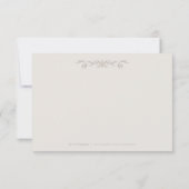 Elegante bloemenrijke lila rustieke bruiloft dank bedankkaart (Achterkant)