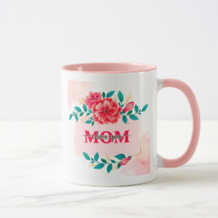 Elegante Bloemenschildering in Waterverf "MAMMA Ik Mok