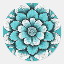 Elegante bloemenStickers Ronde Sticker