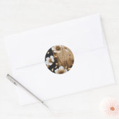 Elegante bloemenStickers Ronde Sticker (Envelop)