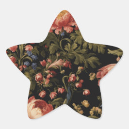 Elegante bloemenStickers Ster Sticker