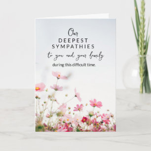 Elegante bloemensympathiekaart   Met diepste sympa Kaart