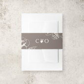 Elegante bloementuin bruiloft Initialen Uitnodigingen Wikkel