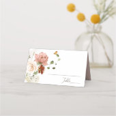 Elegante Bloementuin Trouwplaats Kaart (Voorkant)