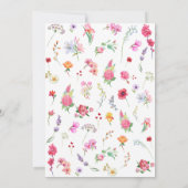 Elegante bloemenweide lente tuin bruiloft save the date (Achterkant)