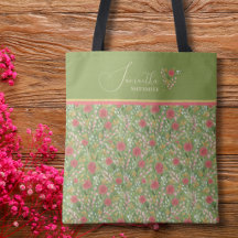 Elegante bloemetas met naam – Gepersonaliseerd