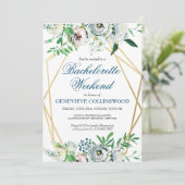 Elegante Bloemige Bachelorette Weekend Itinerary Kaart (Staand voorkant)