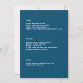 Elegante Bloemige Bachelorette Weekend Itinerary Kaart (Achterkant)