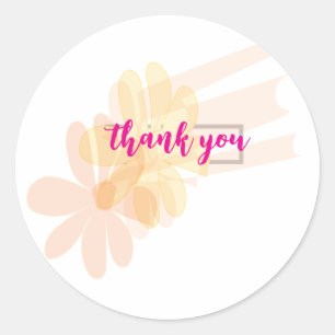 Elegante Bloemige Bedank Sticker