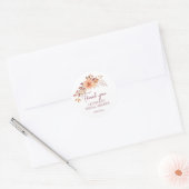 Elegante Bloemige Boho Dank Je Sticker (Envelop)