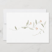 Elegante Bloemige Boho Groene Trouwfoto Save The Date (Achterkant)