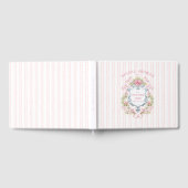 Elegante Bloemige Bruidsbruiloft Crest Gastenboek (Volledig)