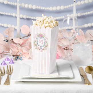 Elegante bloemige bruidskam PopCorn Bedankdoosjes