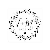 Elegante Bloemige Bruiloft Rubberstempel (Afrduk)