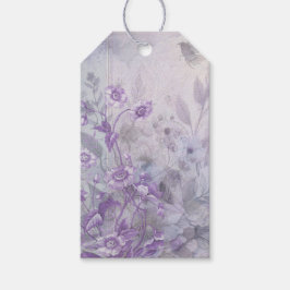 Elegante bloemige cadeautags met vintage charme cadeaulabel