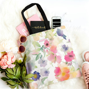Elegante bloemige cute trendy chique stijlvolle bo draagtas