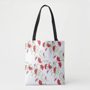 Elegante Bloemige Folk Art Canvas Tas
