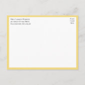 Elegante bloemige gele zonnebloemen verlovingsfees uitnodiging briefkaart (Achterkant)