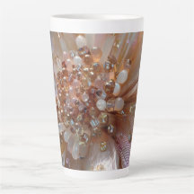 Elegante bloemige glasinspiratie design koffiekop