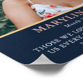 Elegante bloemige 'In liefdevolle herinnering' rou Poster (Hoek)