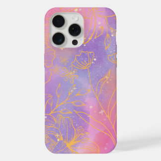 Elegante bloemige iPhone 15 Pro Max hoes. Hoesje