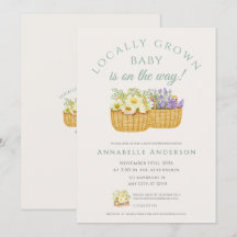 Elegante Bloemige Lokale Neutrale Baby Shower