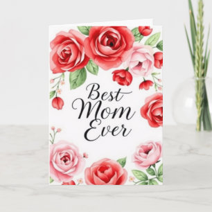 Elegante Bloemige Moderne Moederdagkaart Kaart