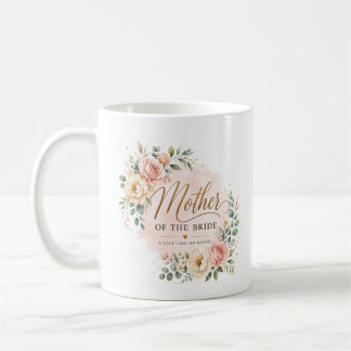 Elegante bloemige moeder van de bruid op maat gema koffiemok