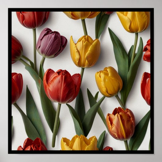 Elegante Bloemige Muur Kunst Poster (Voorkant)