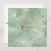 Elegante bloemige offerte platte kaart (Voorkant / Achterkant)