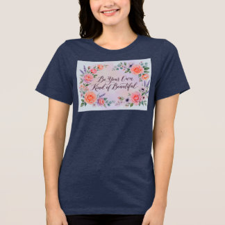 Elegante bloemige quote dames hemdje Tri-Blend shirt