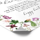 Elegante Bloemige Ringjacht Bruidsfeest Spel Bord Poster (Hoek)