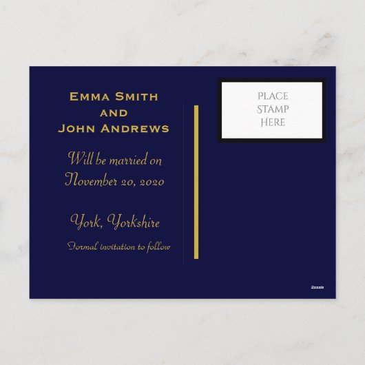 Elegante bloemige save the date-aankondiging postk feestdagenkaart (Achterkant)