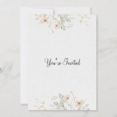 Elegante Bloemige Save The Date Bruiloft Kaart (Achterkant)