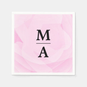 Elegante Bloemige Simpele Chic Roze Marmer Effect Servet