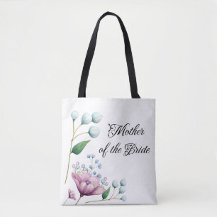 Elegante Bloemige Trouwdag Zachte Botanische Roman Draagtas