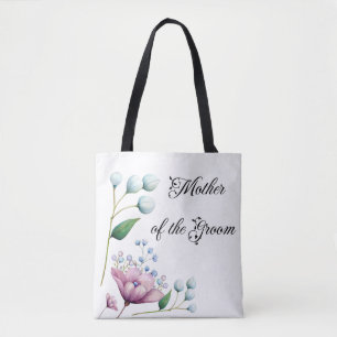 Elegante Bloemige Trouwdag Zachte Botanische Roman Draagtas