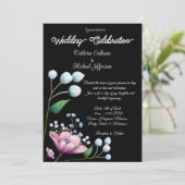 Elegante Bloemige Trouwdag Zachte Botanische Roman Kaart (Staand voorkant)