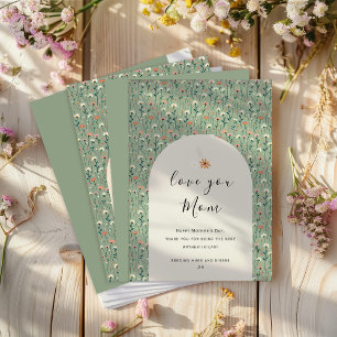 Elegante bloemige verjaardagskaart voor schoonmoed feestdagenkaart
