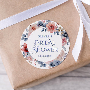 Elegante bloemige watercolor bruiloft sticker