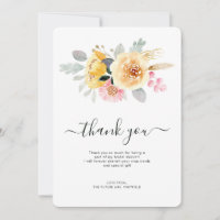 Elegante bloemige watercolor bruiloftsdouche
