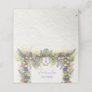 Elegante bloemkaart - met de hand getekende waterv
