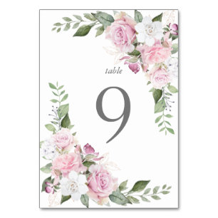 Elegante bloemkaart voor op tafel in Rose Garden-s Kaart