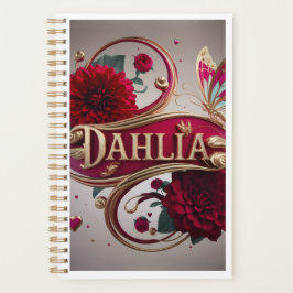 Elegante bloemkunst met gouden accenten planner