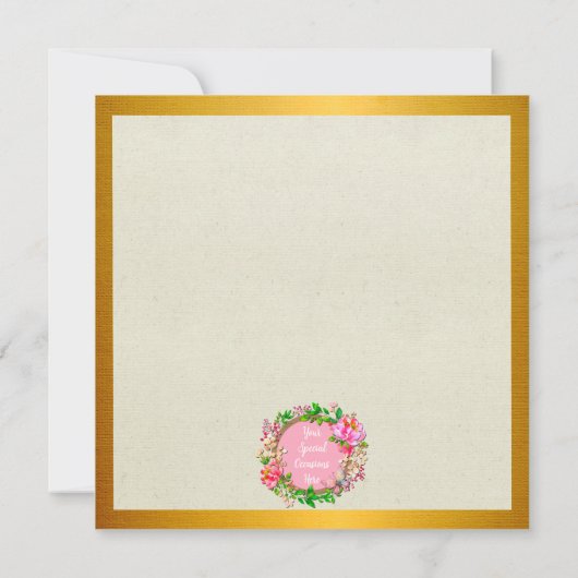 Elegante bloemlijst: voor elke gelegenheid kaart (Achterkant)