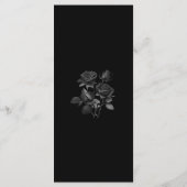 Elegante Bloemmonogram  bruiloft Menu (Achterkant)