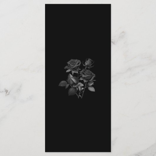 Elegante Bloemmonogram  bruiloft Menu (Achterkant)